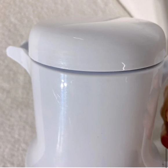 Vintage White Blue Country Goose Ribbon Geese Insulated Thermal Carafe - Picture 11 of 13